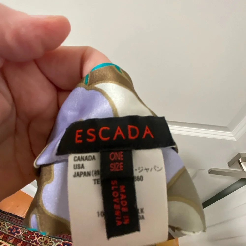 Extra long silk scarf vintage escada - Picture 2 of 4